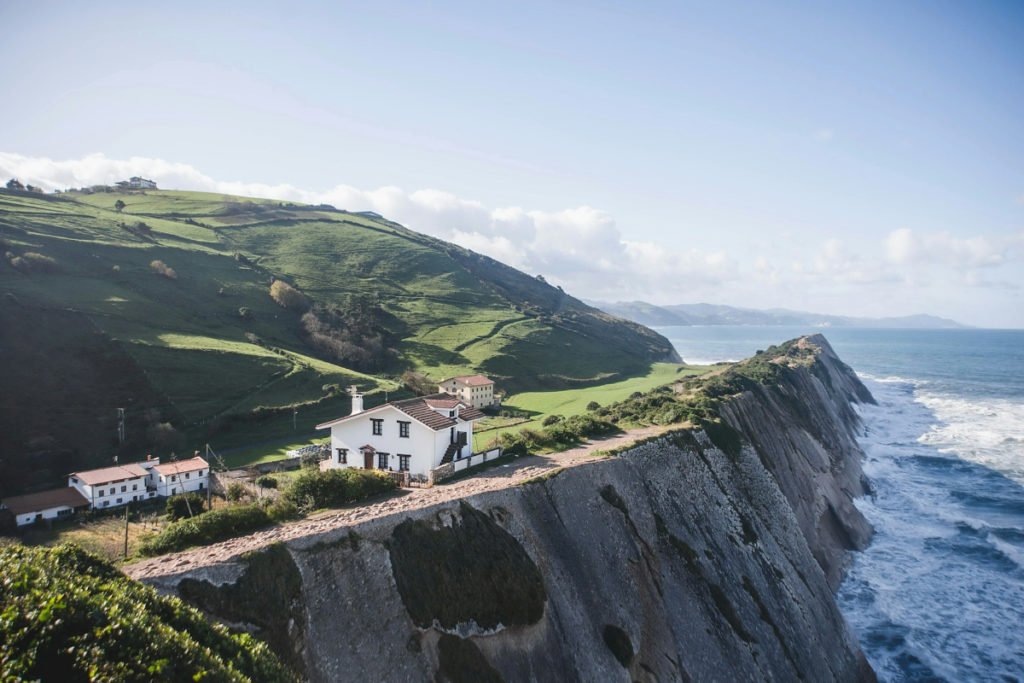 Vista de la costa en Zumaia. Zona de paso para el camino del norte de Santiago de Compostela