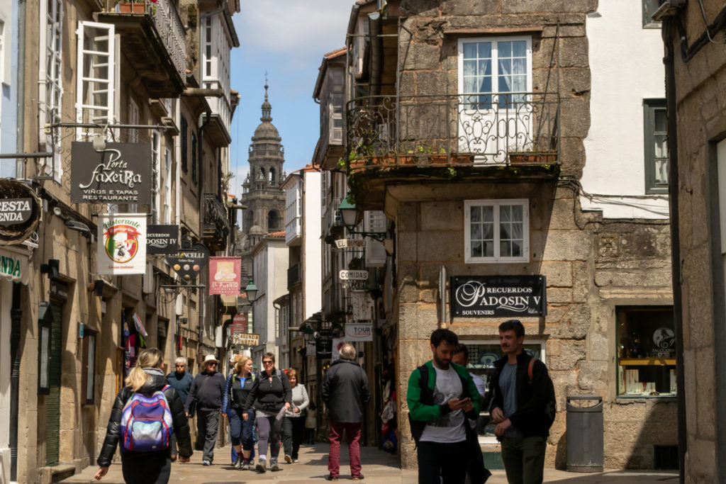 Vista de la Rúa do Franco en Santiago de Compostela